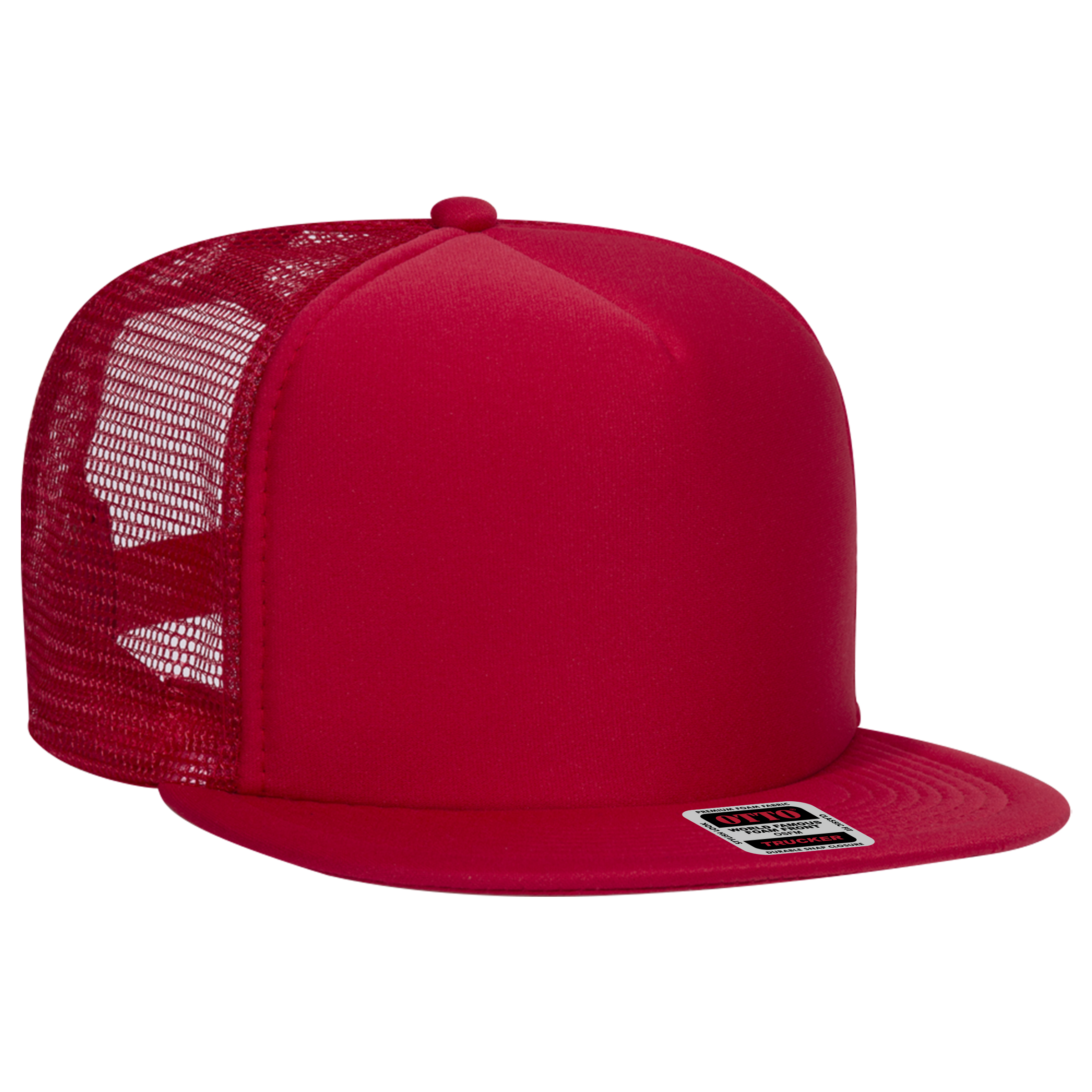 OTTO CAP® OTTO SNAP 5 Panel High Crown Mesh Back Trucker Snapback Hat 18