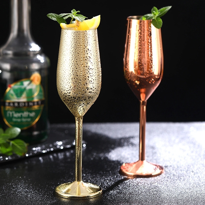 Custom 7 oz Stainless Steel Champagne Glasses 6