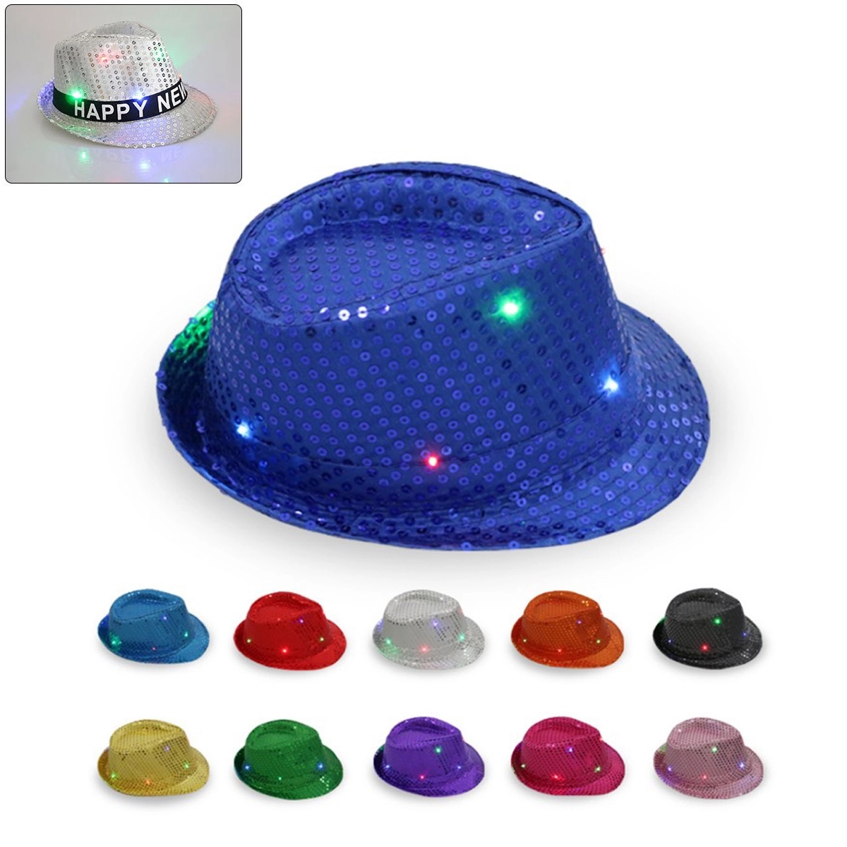 Shinny Jazz Hats with Flashing Lights 4