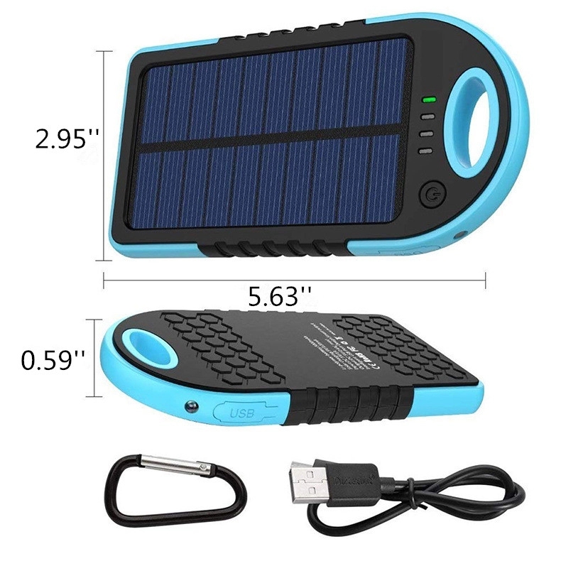 Dual USB Waterproof Solar Power Bank 4