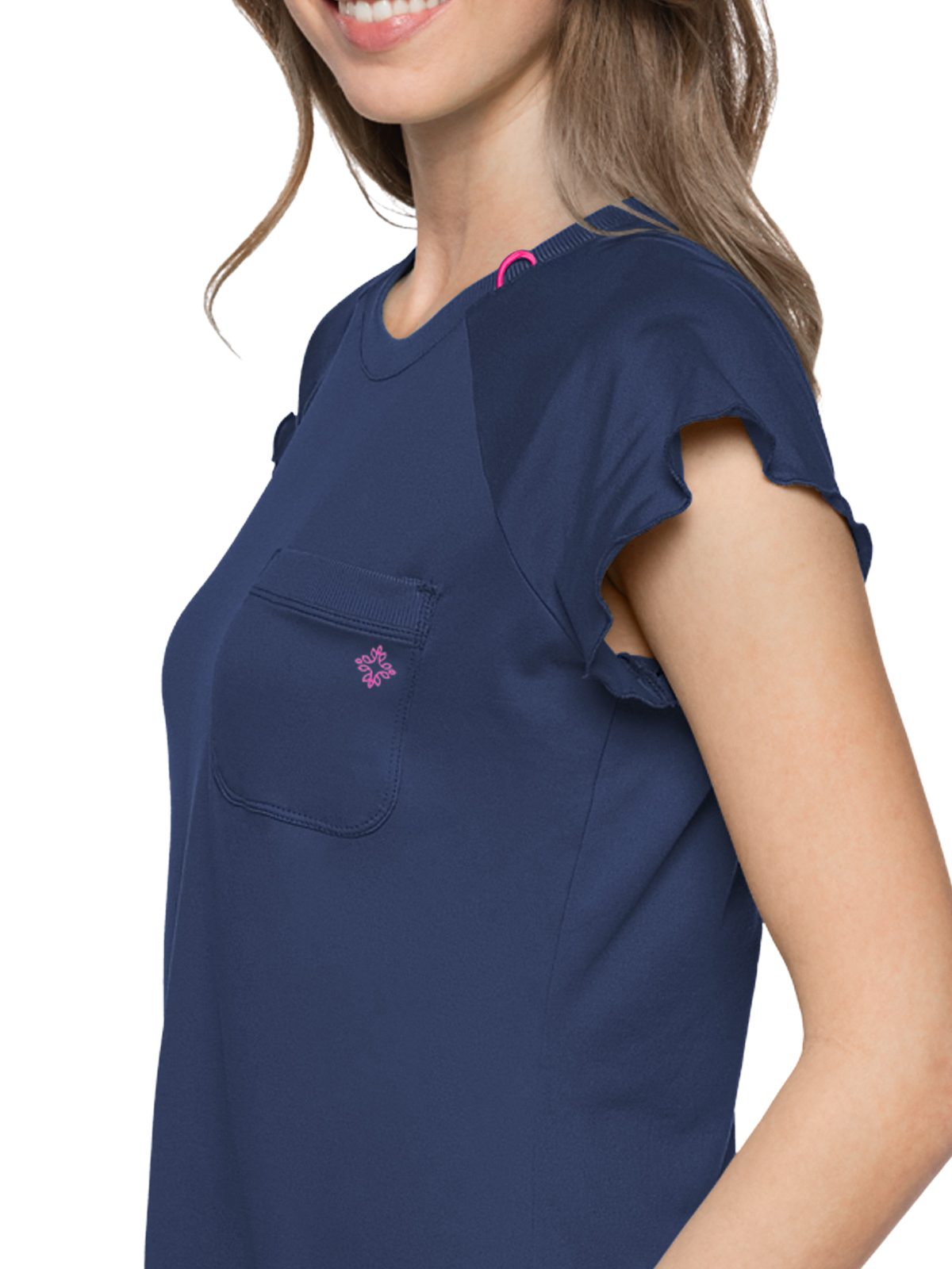 Med Couture - MC Layers - Women's 1-Pocket Lettuce-Edged Top 8