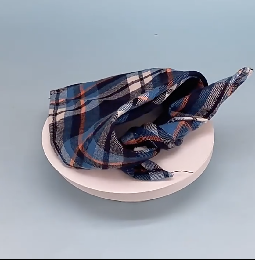 Dog Bandana Plaid Reversible Triangle Bibs Scarf 17