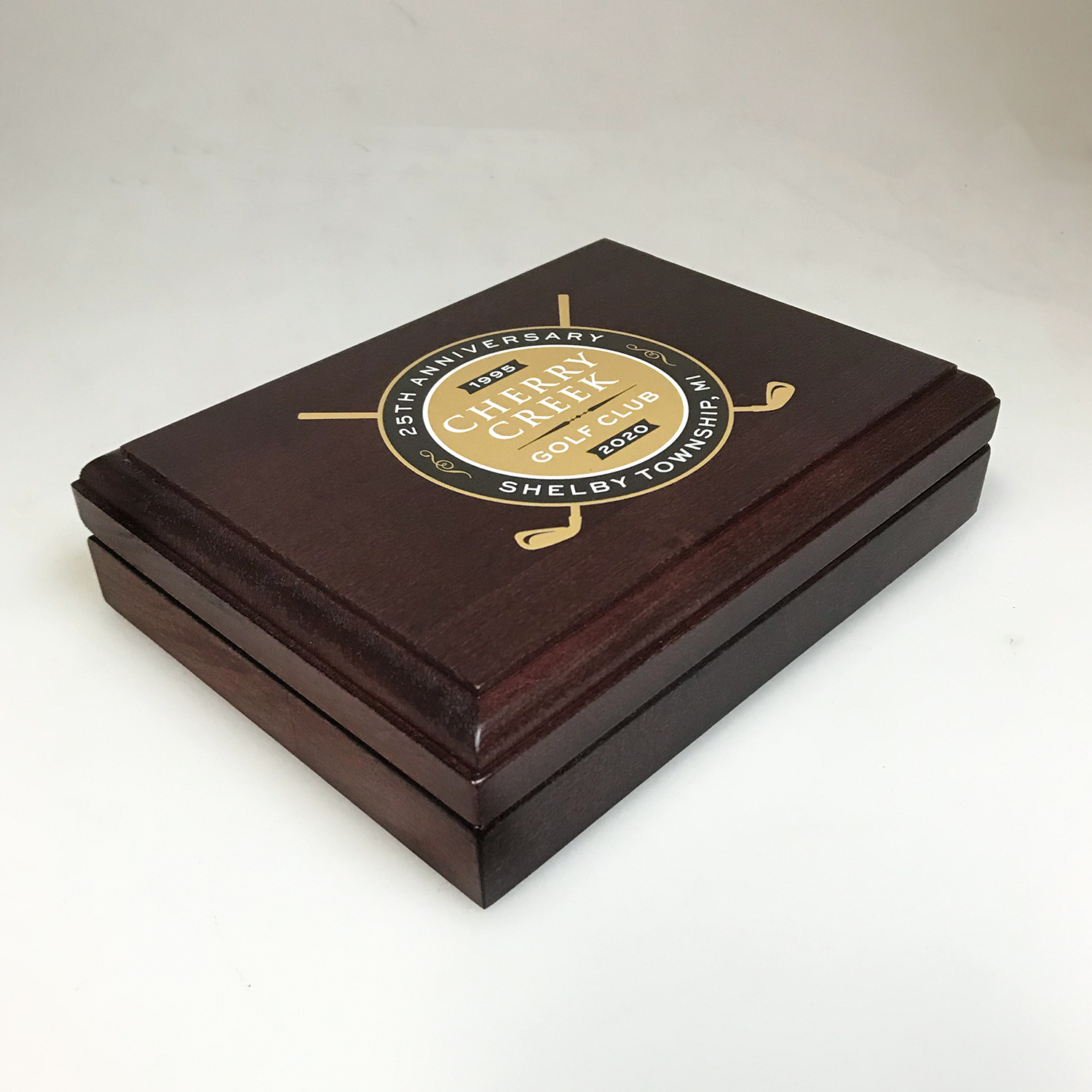 Wood Double Deck Playing Card Box with Cards, 6 x 4 1/2 x 1 1/2" 51