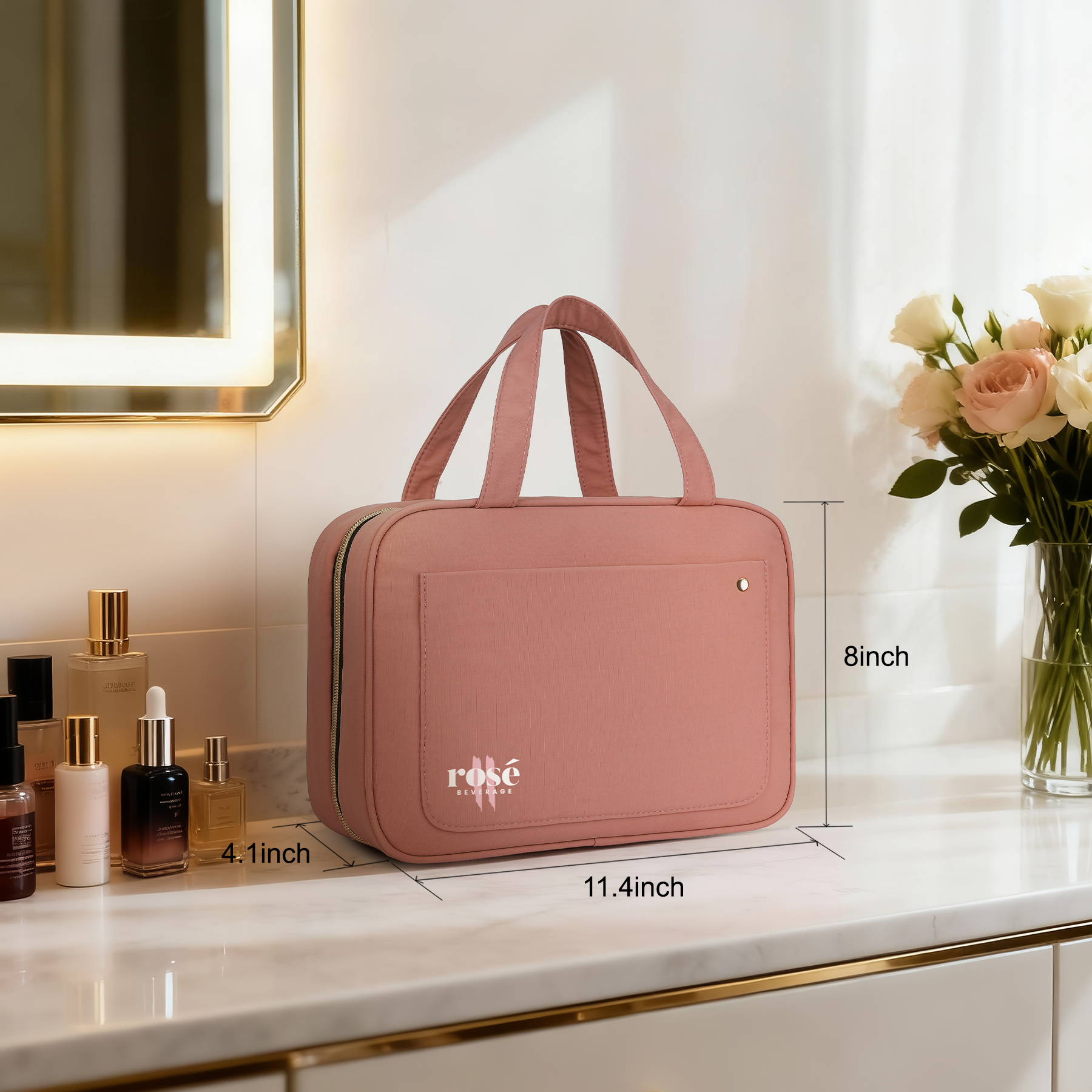 Premium Water-Resistant Nylon Hanging Toiletry Bag 14