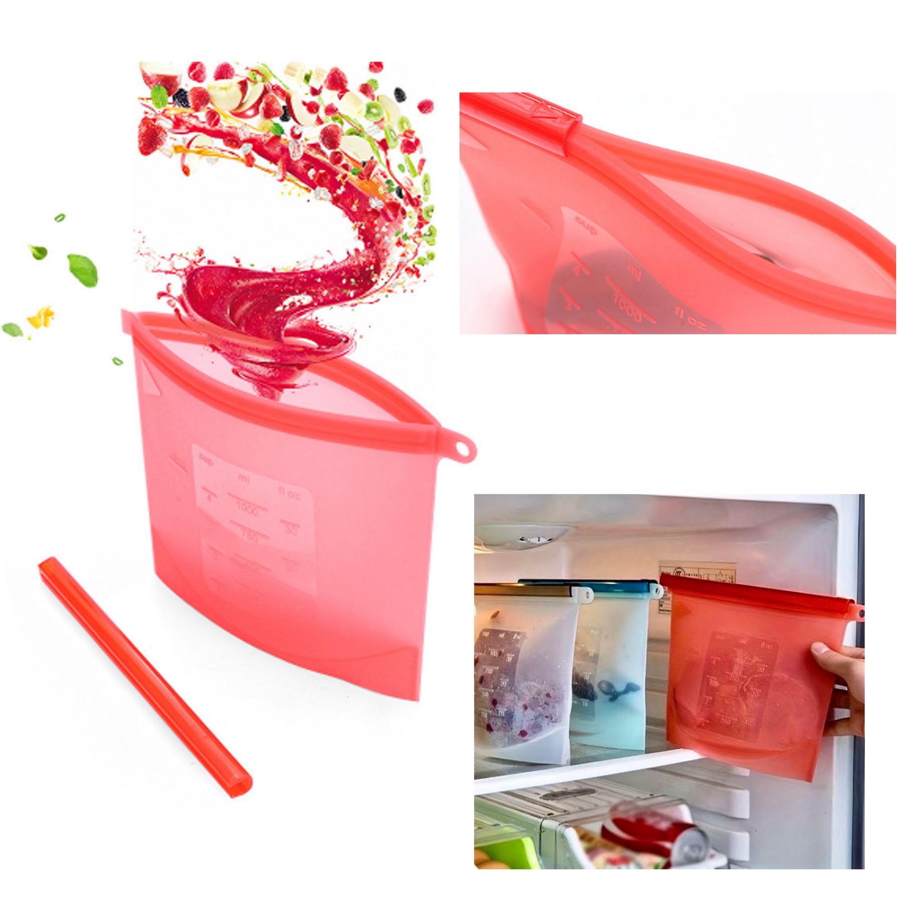 Eco-Friendly Reusable Silicone Food Bag 1