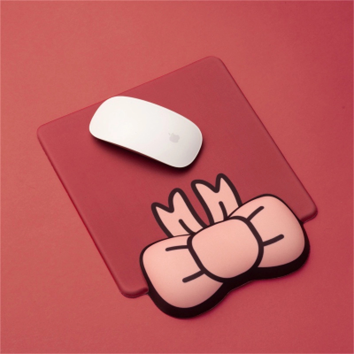 Cute Cartoon Bowknot Woman Mouse Pad Wrist Support 5