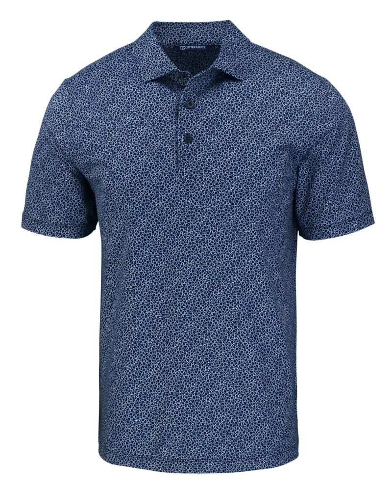 Cutter & Buck Pike Recycled Pebble Print Mens Polo 19