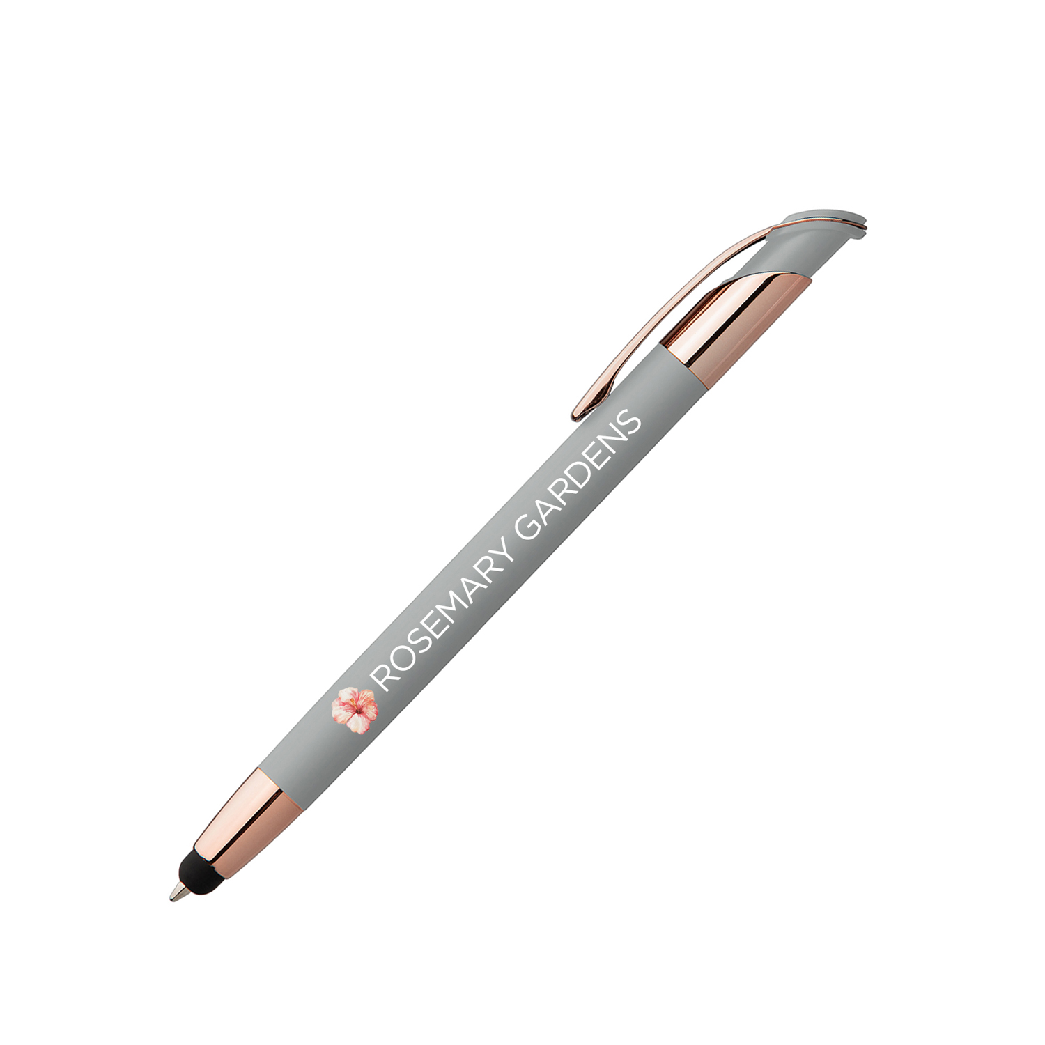 Veneto Softy Rose Gold Metal Pen with Stylus (Full Color Imprint) 3
