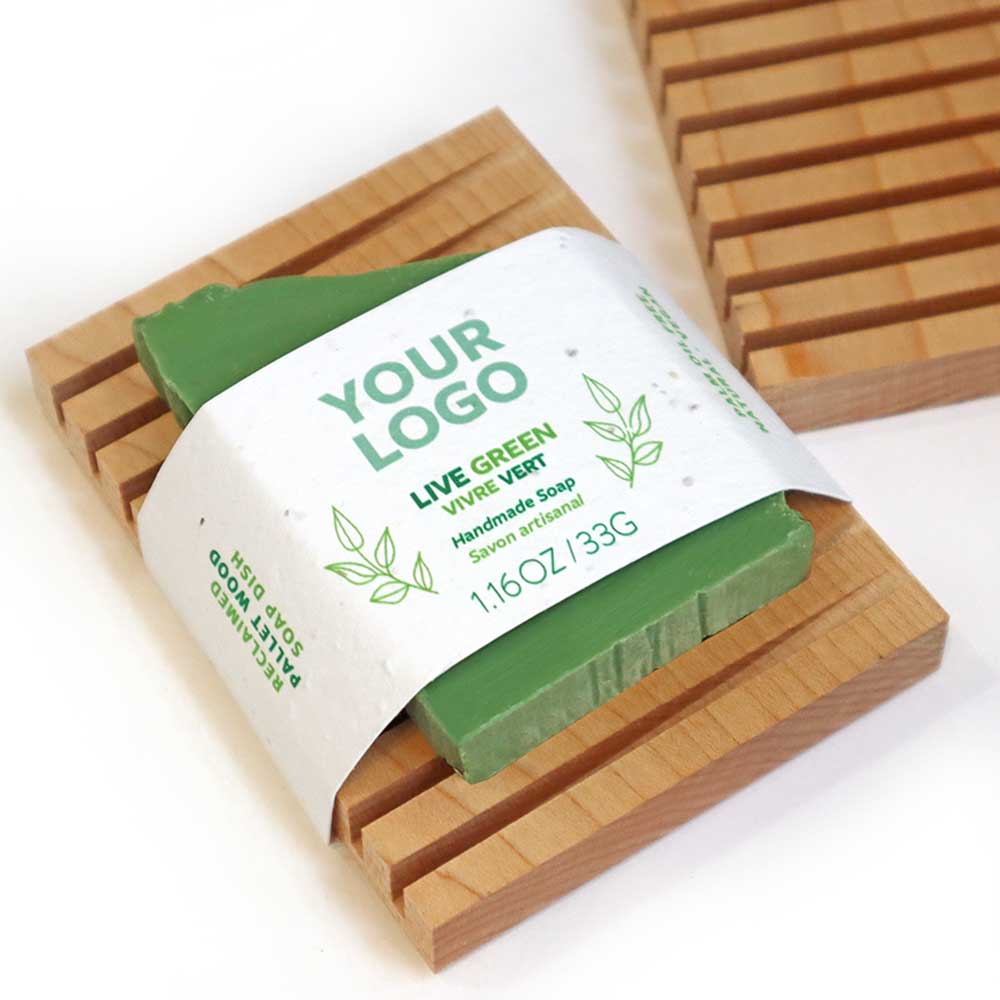 Maple Wood Soap Dish Set (Half Thick Bar) 2