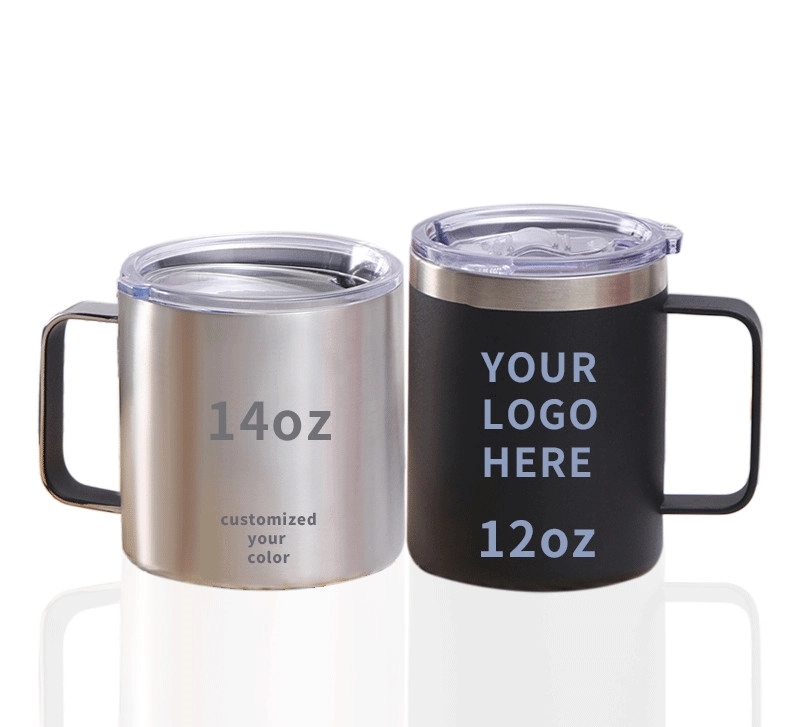 12 oz Stainless Steel Insulated Coffee Mug with Handle 18