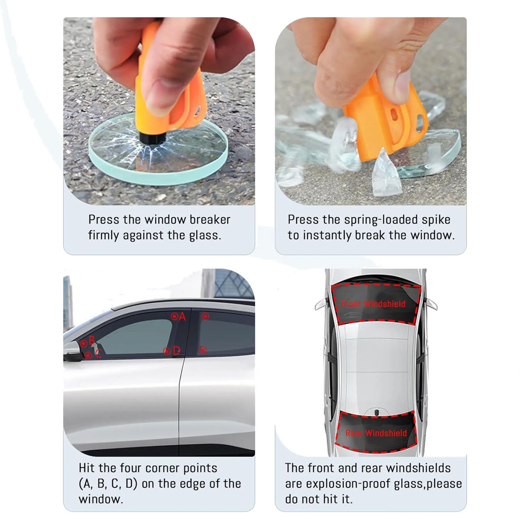 3 in 1 Glass Breaker and Seatbelt Cutter & Survival Whistle 6