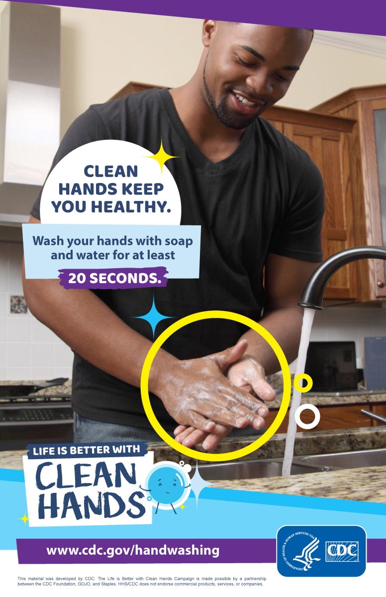 CDC Approved Stock Posters | Hand washing series (11x17) 8