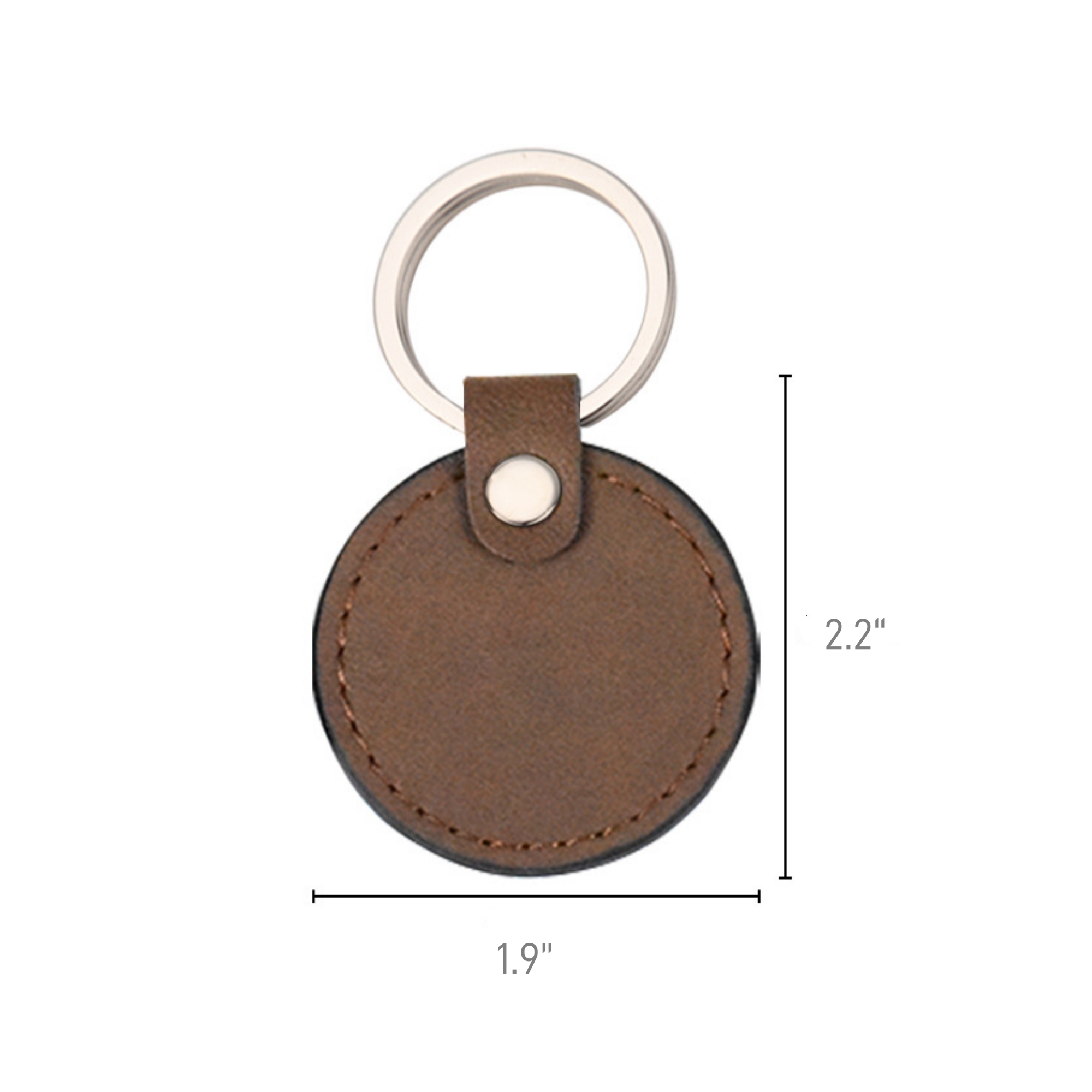 Round Leather Keychain 5