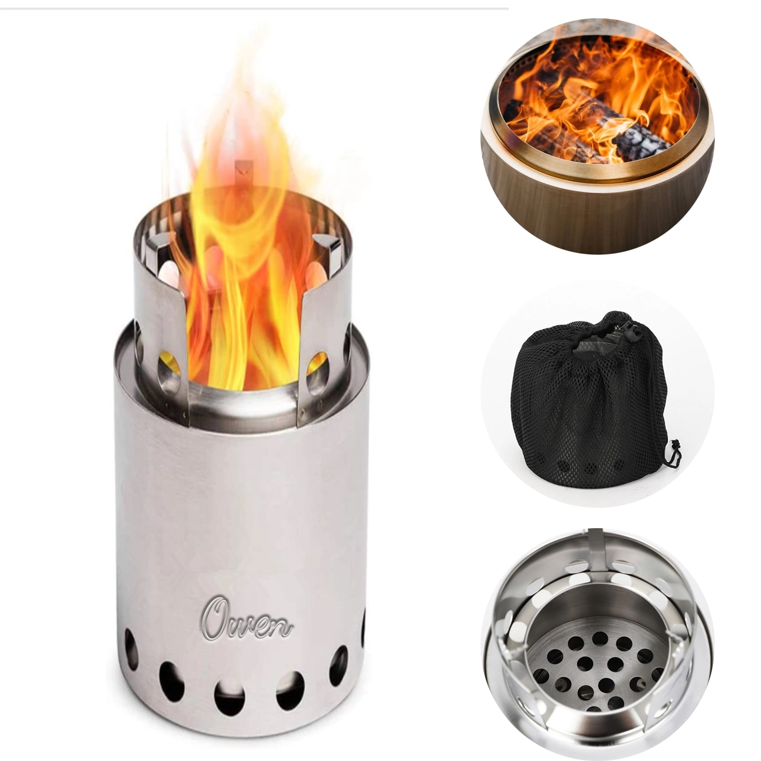 Stainless Steel Portable Camping Fireplace 2