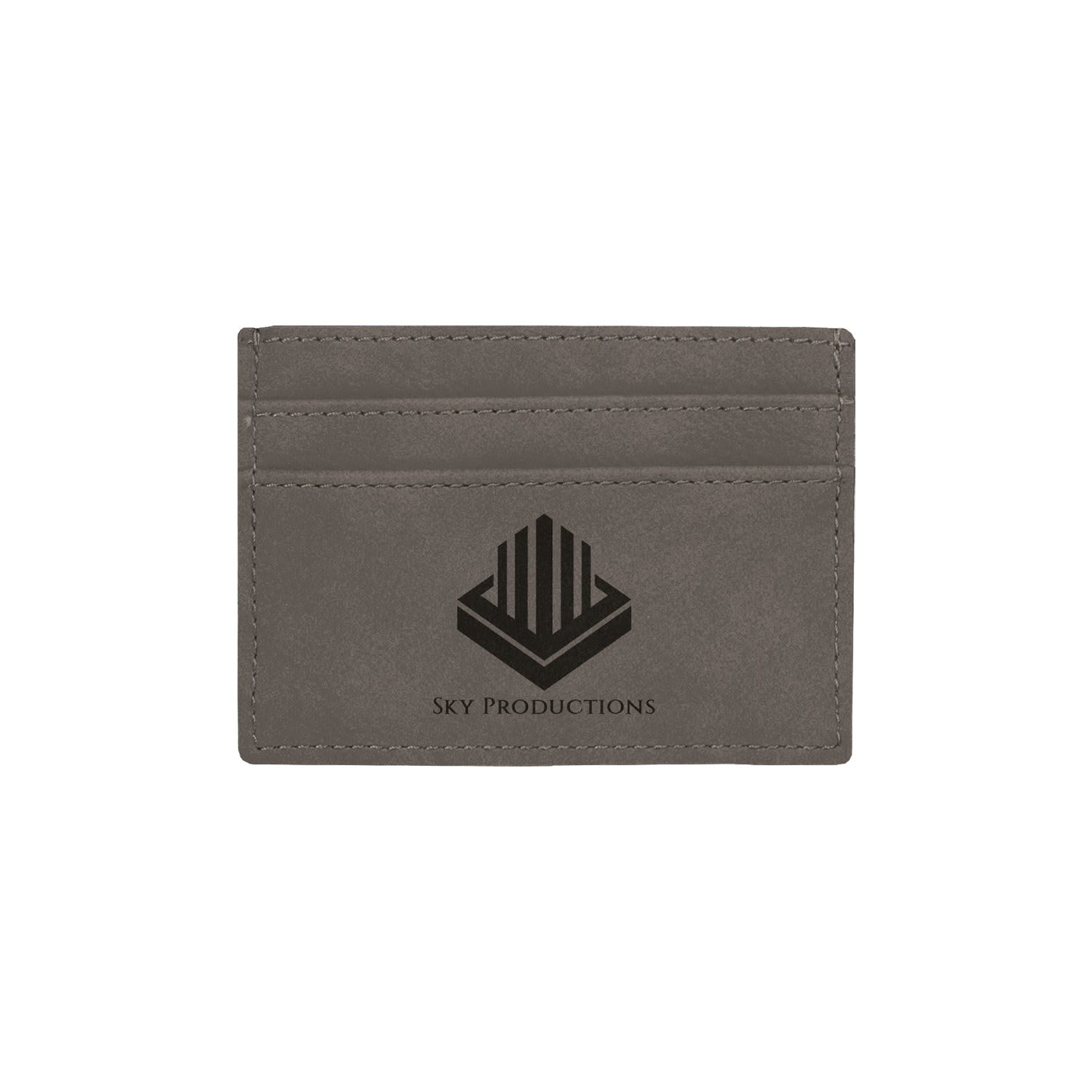Gray Leatherette Wallet Clip