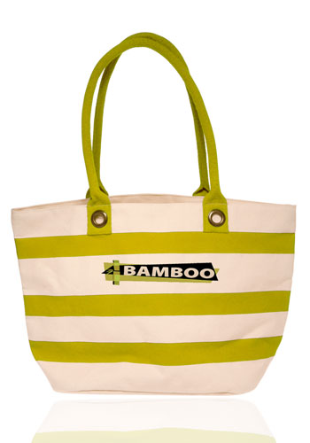 18.25W x 11H inch Striped Sailor Canvas Tote Bags 5