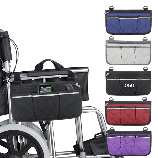 Wheelchair Side Bag, Armrest Storage Pouch 1