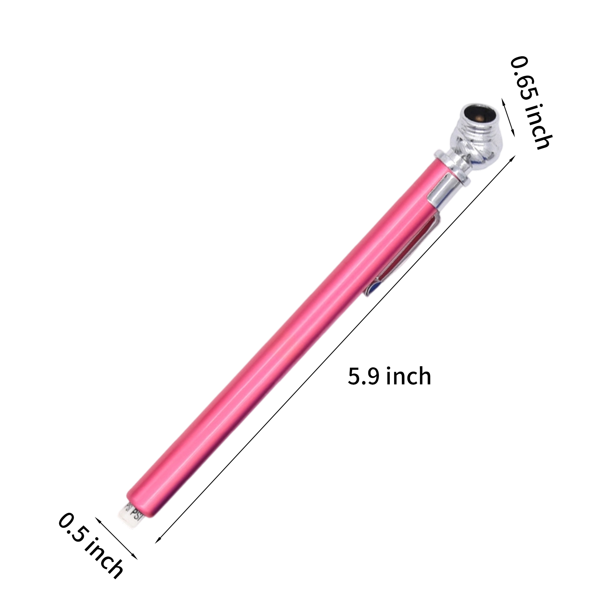 Aluminum Pen Style Tire Pressure Gauge 5.9" x 0.65" 7