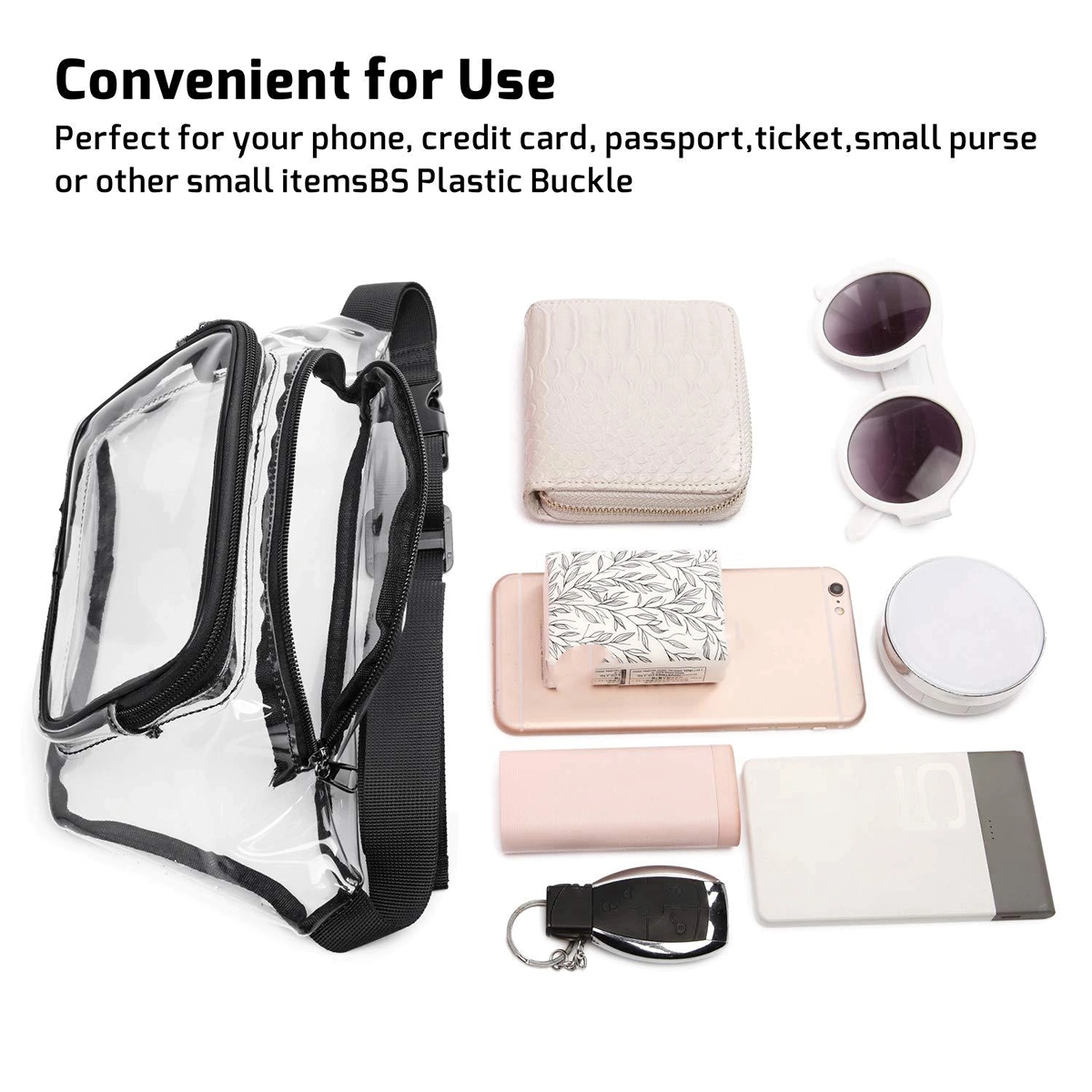 Transparent Stadium Belt Bag 6