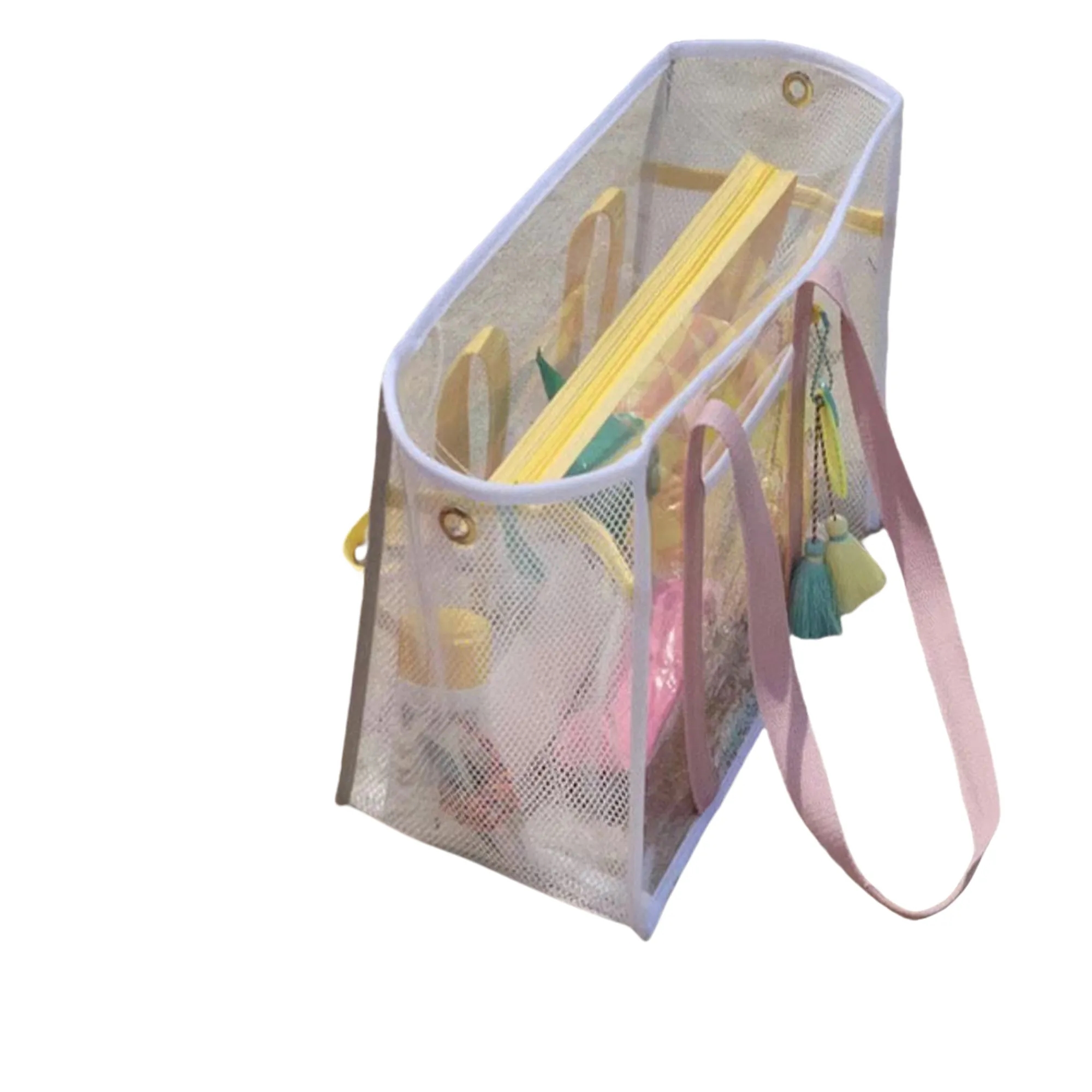 Large Capacity PVC Zipper Tote Beach Clear bag 7