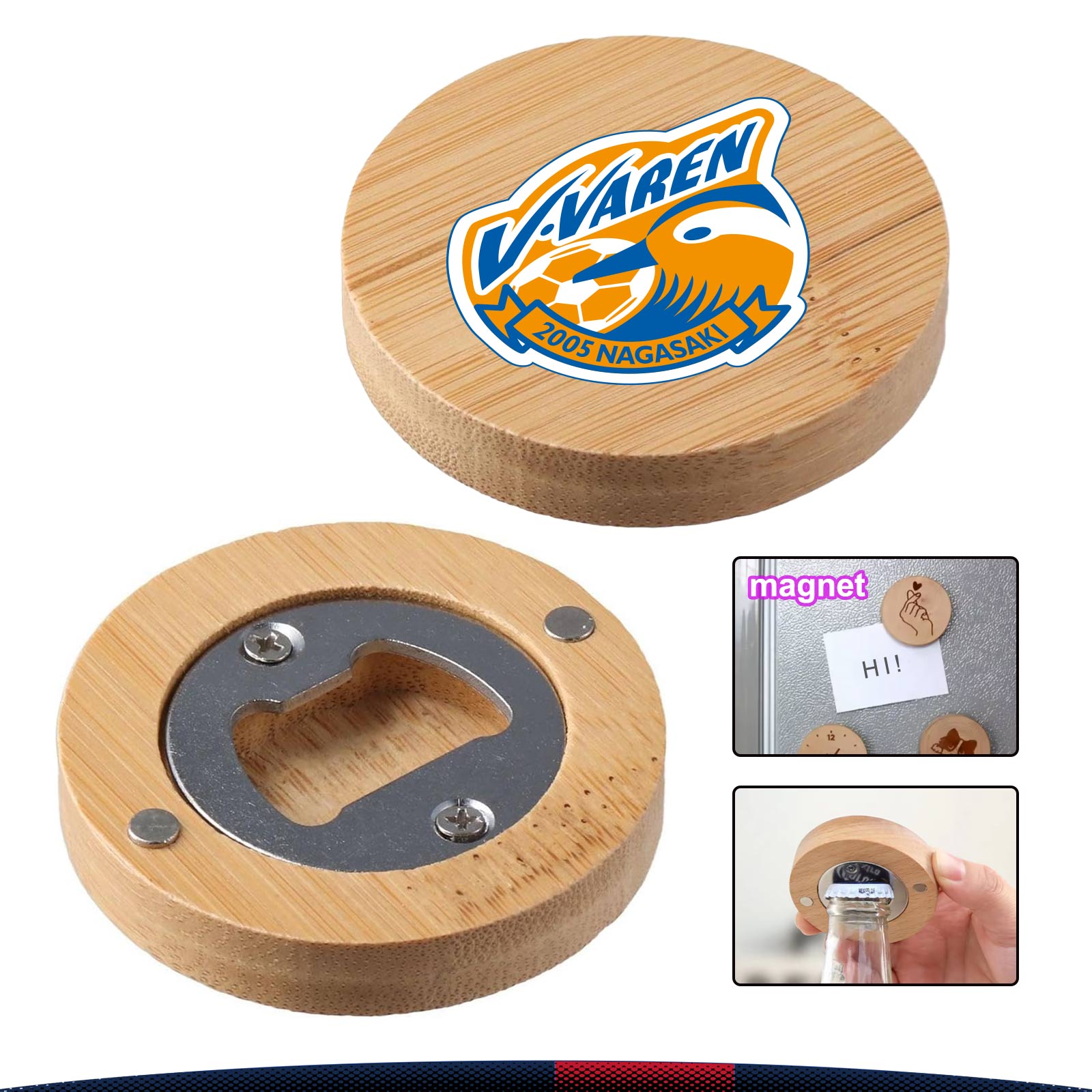 Nyatoh 2in1 Bamboo Magnetic Bottle Opener 2