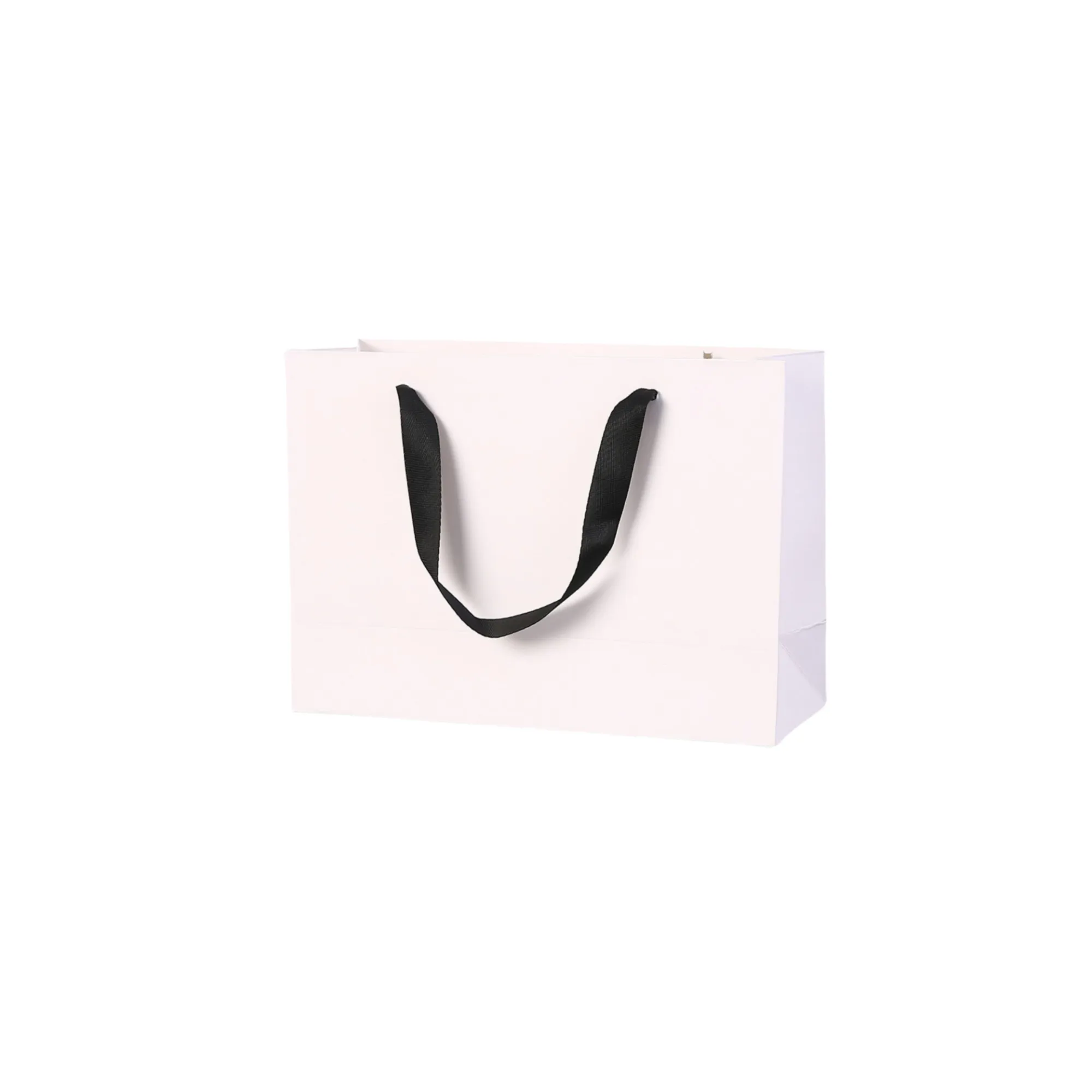 White Kraft Paper Shopping Bags with Ribbon Handles 3