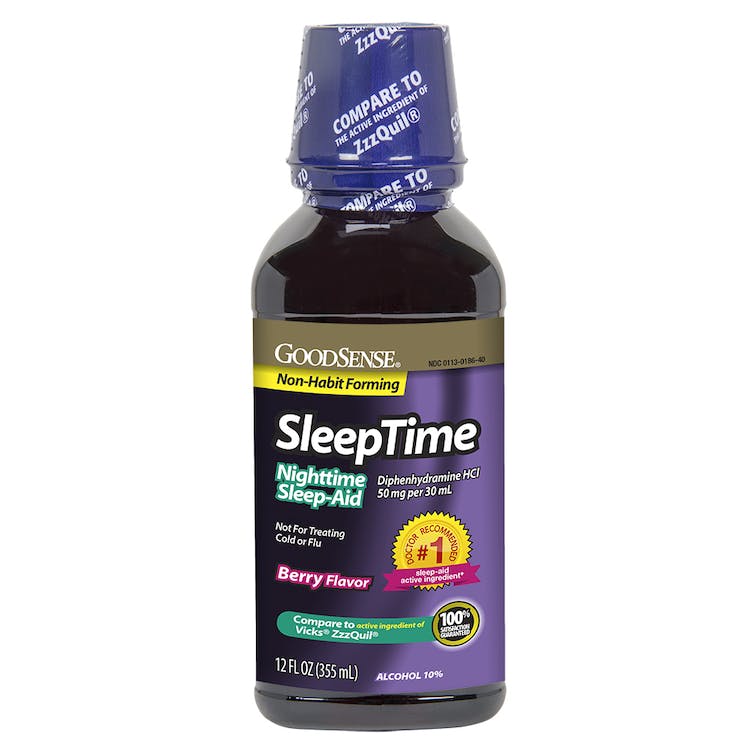 Sleep Time Nighttime Sleep Aid - Liquid Berry 12 oz 1