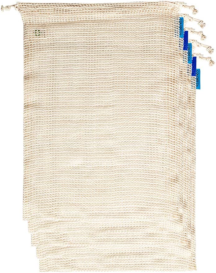 Eco-friendly Drawstring Organic Cotton Mesh Bags 6