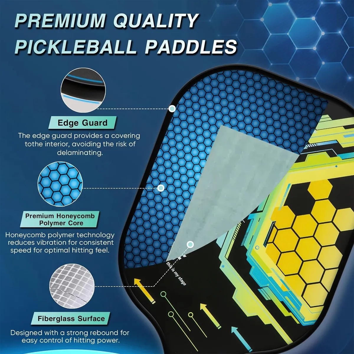 Pickleball Paddles Set 4