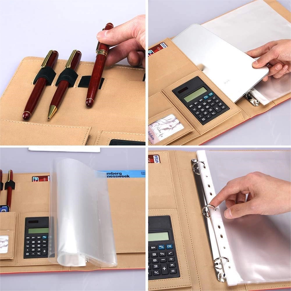 3 Ring Binder Portfolio with Calculator 6
