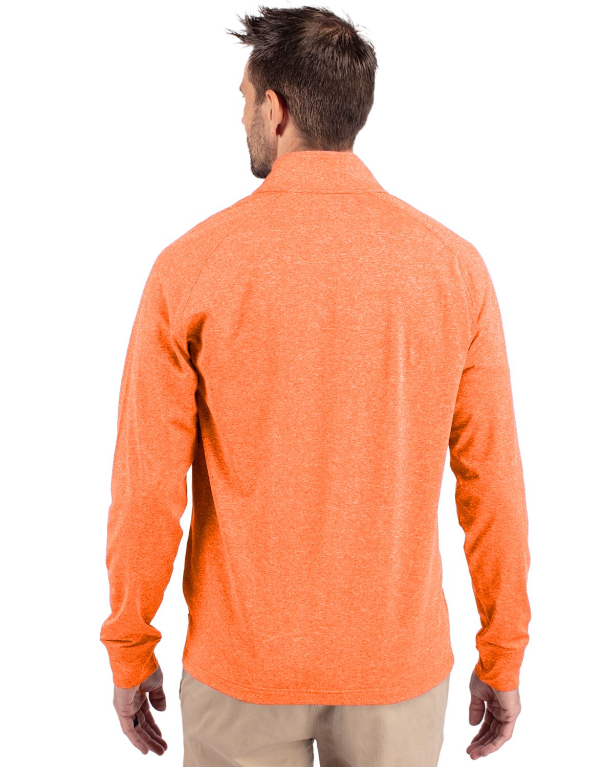 Cutter & Buck Adapt Recycled Soft Knit Stretch Mens Big & Tall Heathered Quarter Zip Pullover Big & Tall 44