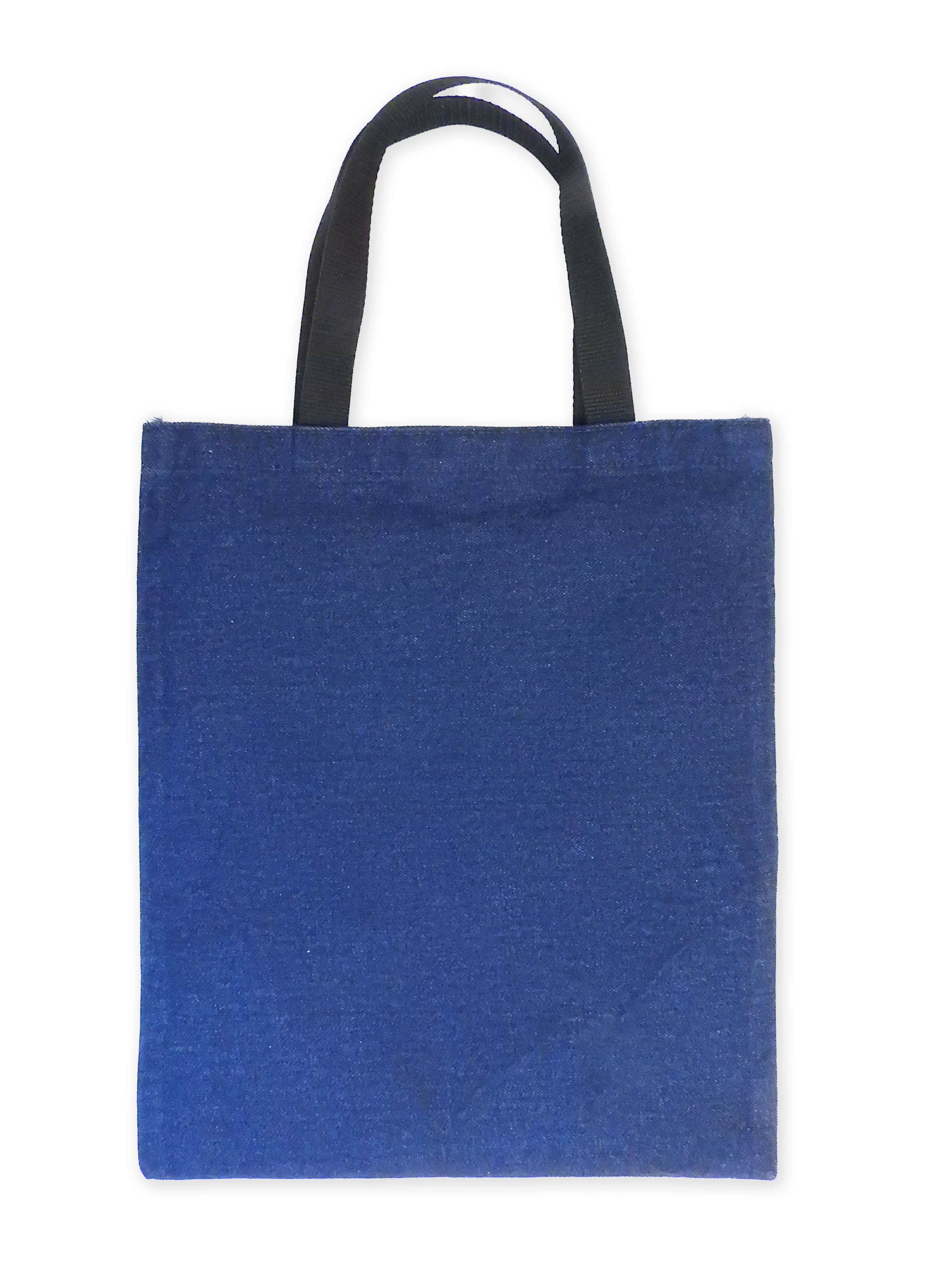 "True Blue" Denim Flat Tote Bag 1