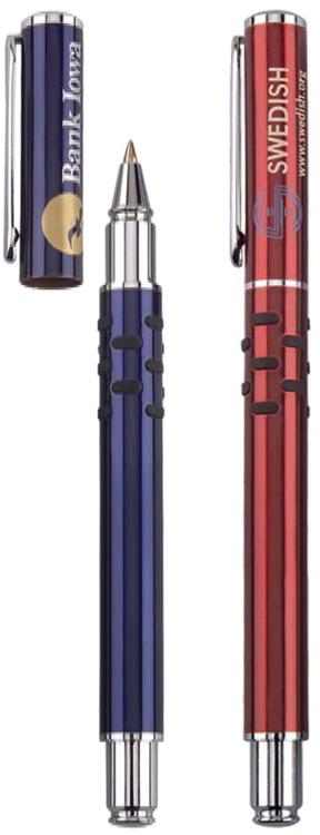 Fisk Dot Grip Brass Cap-Off Rollerball Pen 2