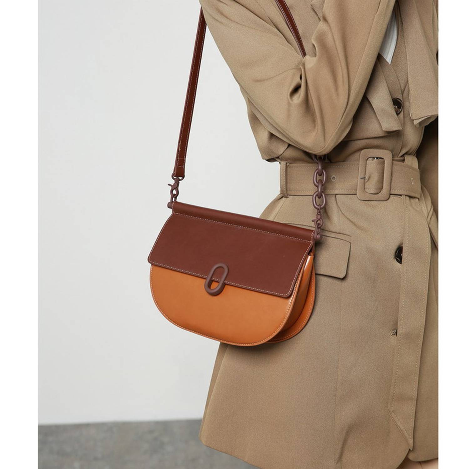 Saddle Shoulder Crossbody Tote Bag 6
