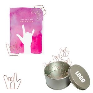 Victory Shaped Paper Clips In Tin Box 6