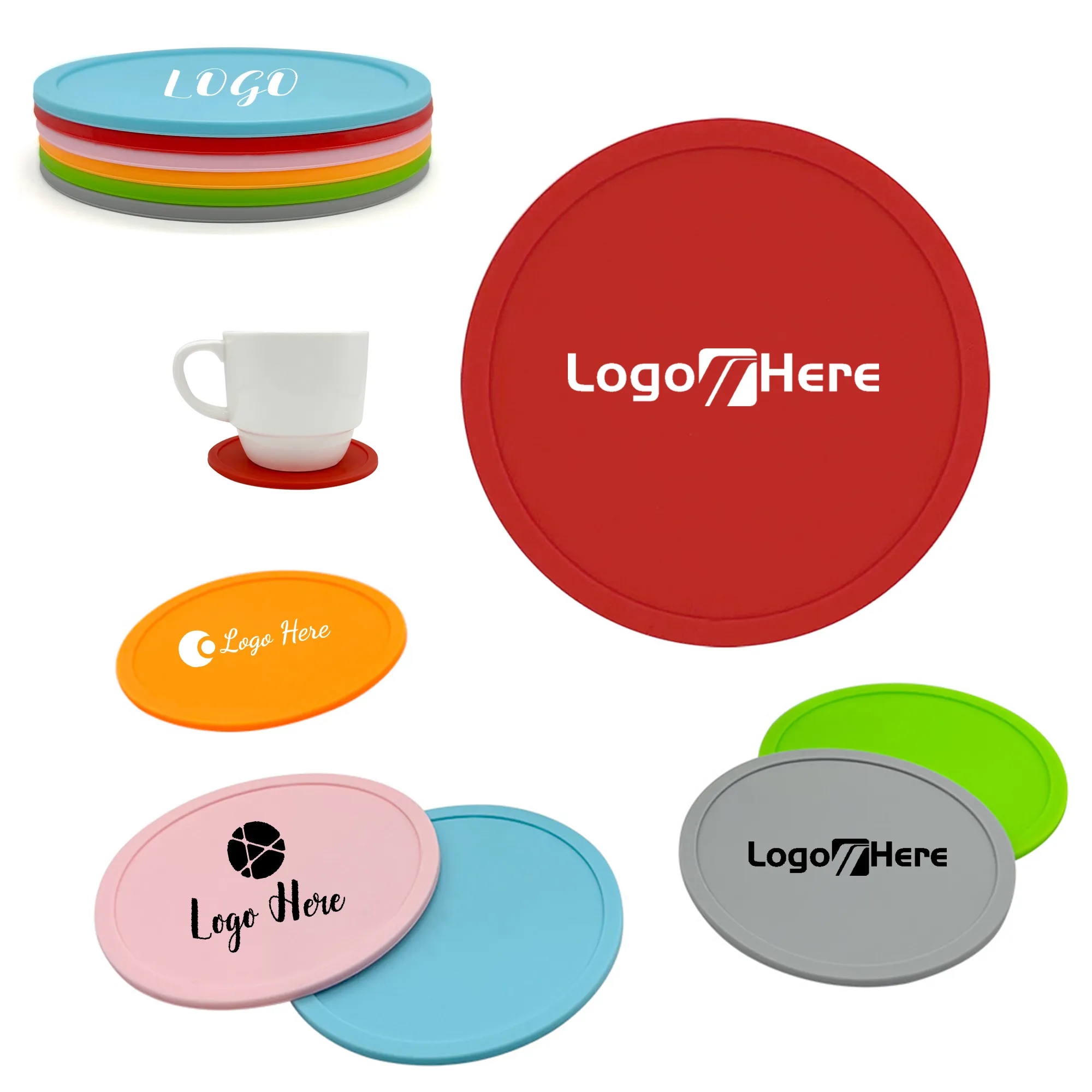 Round Silicone Coasters