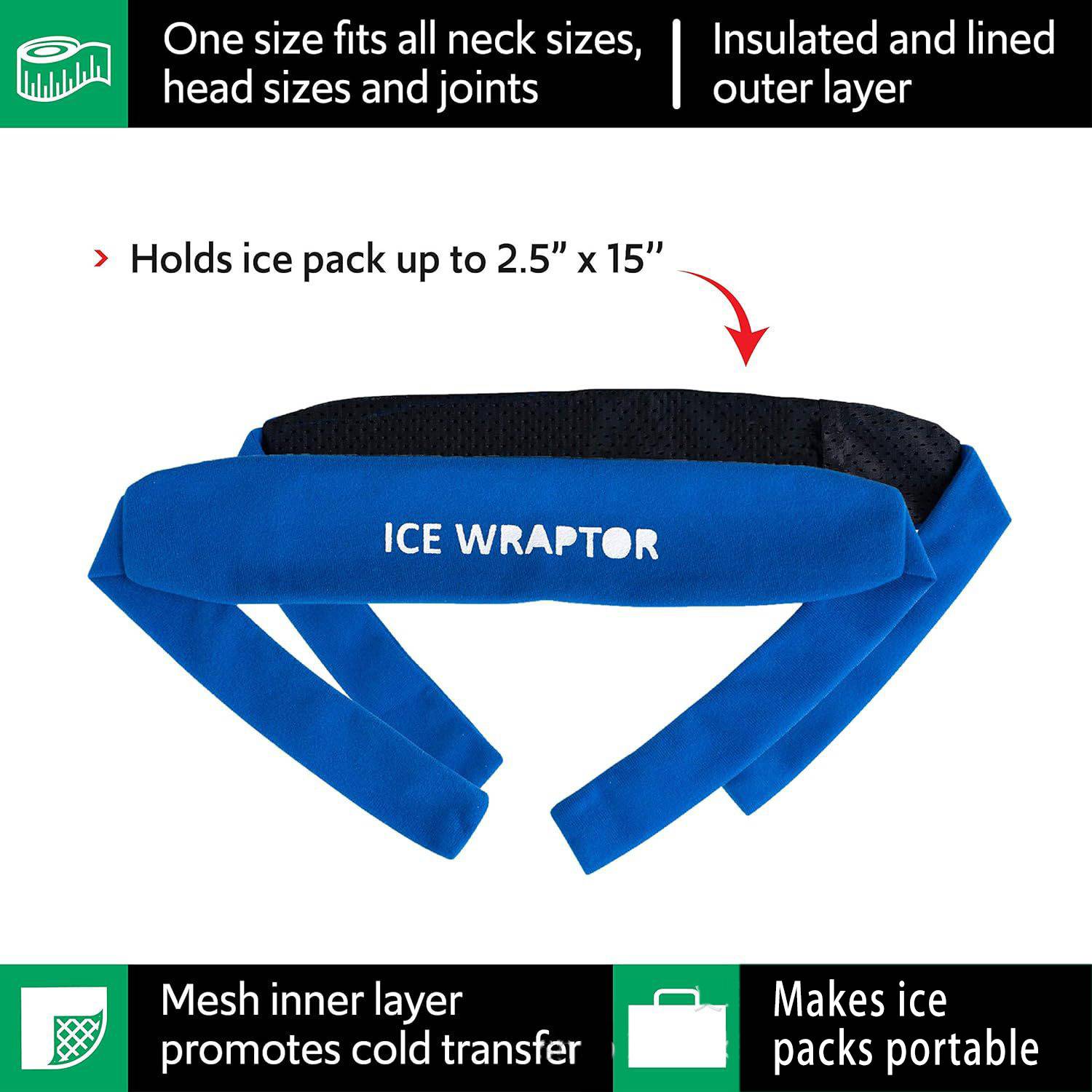 Reusable Ice Therapy Bandana - Cooling Pain Relief Wrap 6