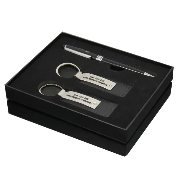 Executive Pen And Leatherette Key Tag Box Set 5