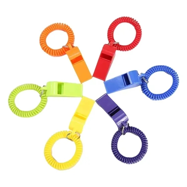 Spring Keychain With Whistle - Wrist Strap Accessory 6