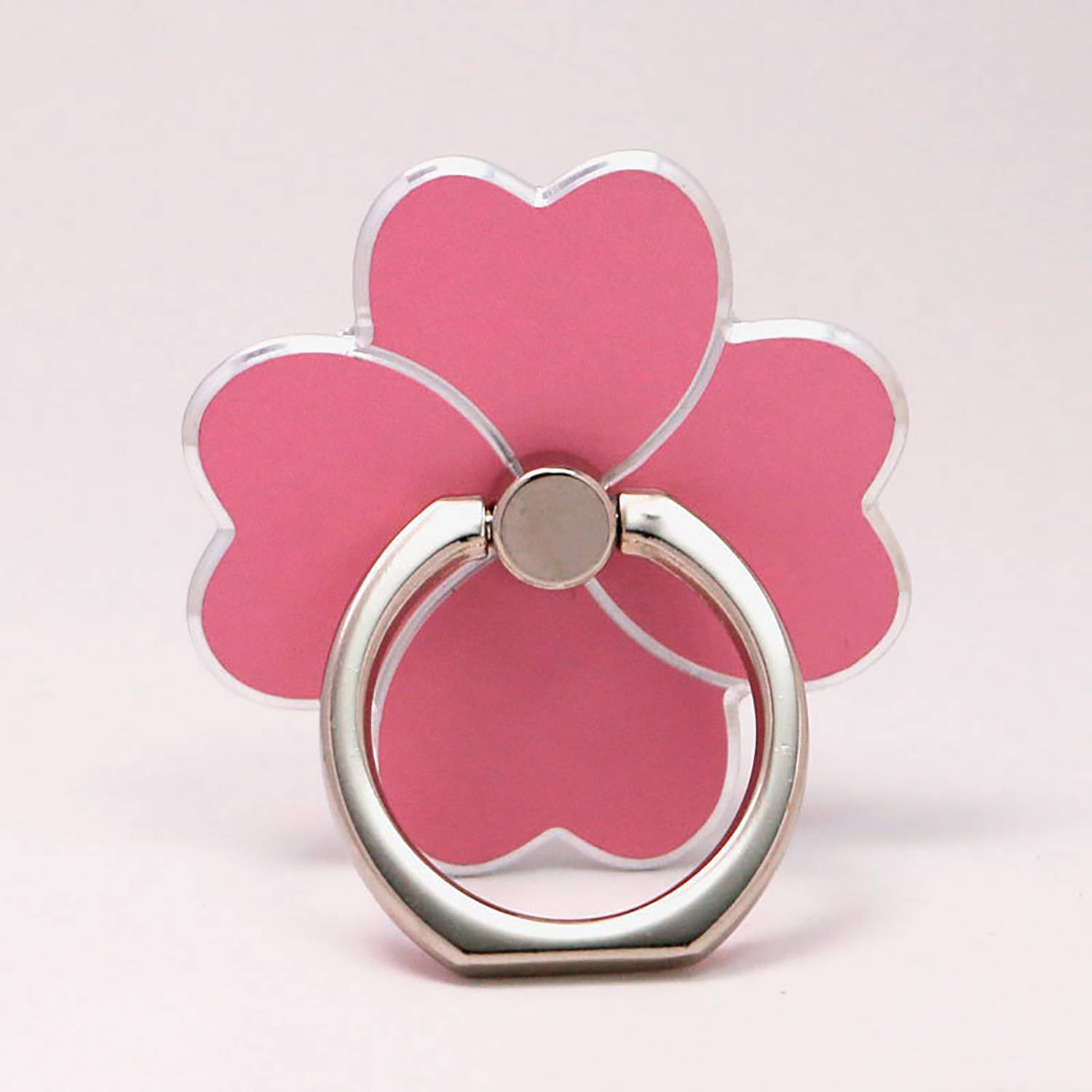 Metal 4-Leaf Clover 360 Degree Rotating Phone Ring Stand 2
