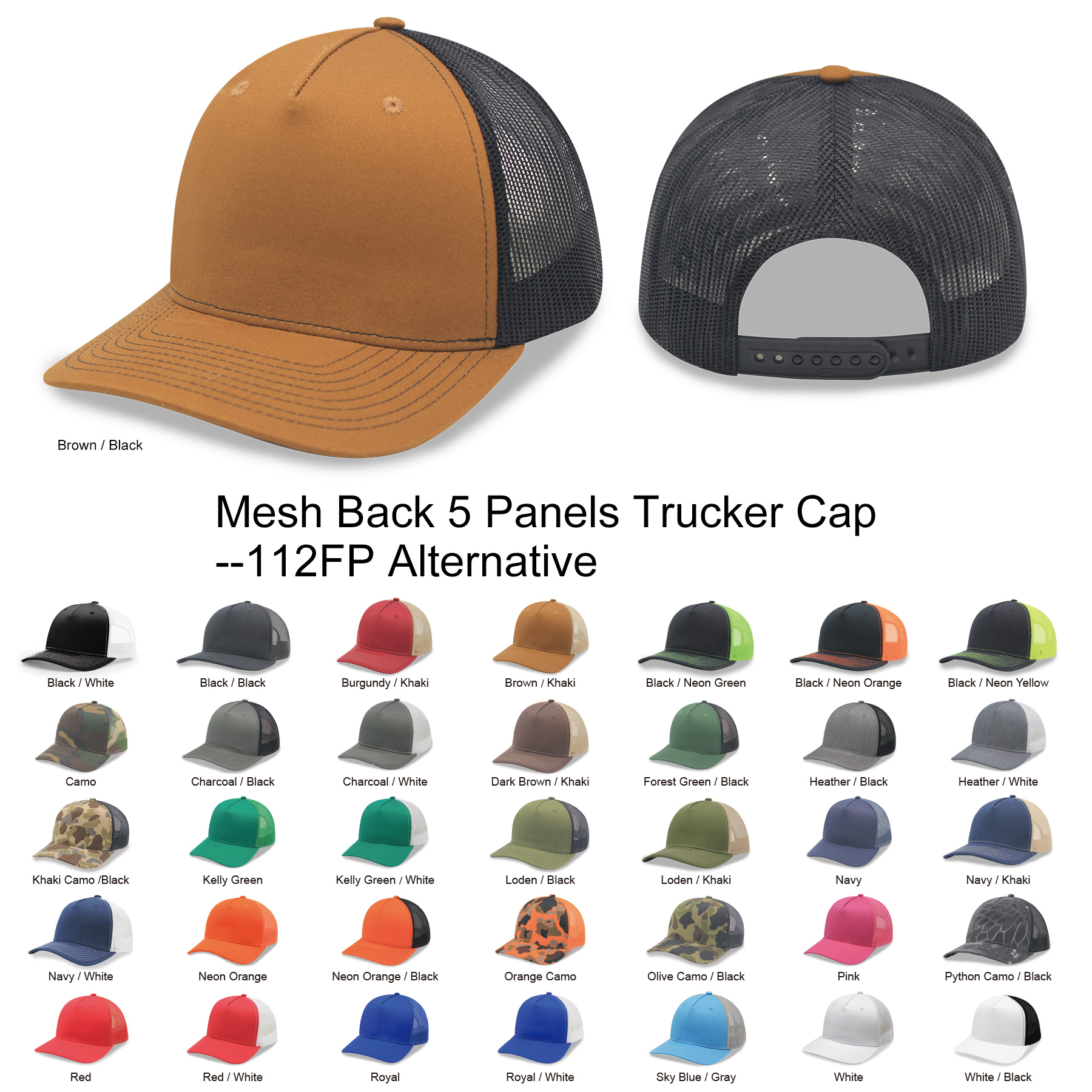 Premium 5 Panels Trucker Cap