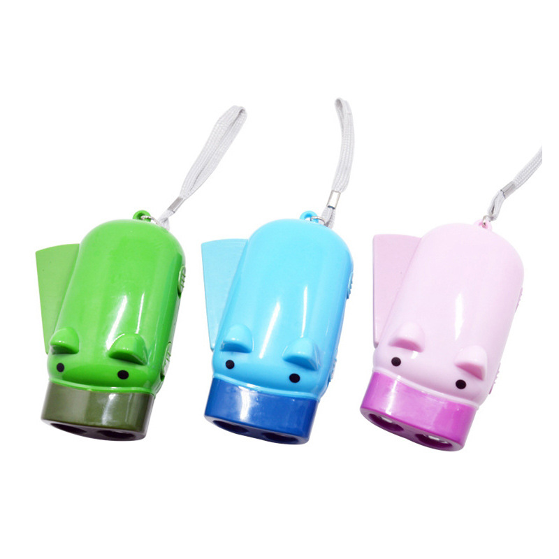Pig Shape Hand Press Electric Flashlight 4