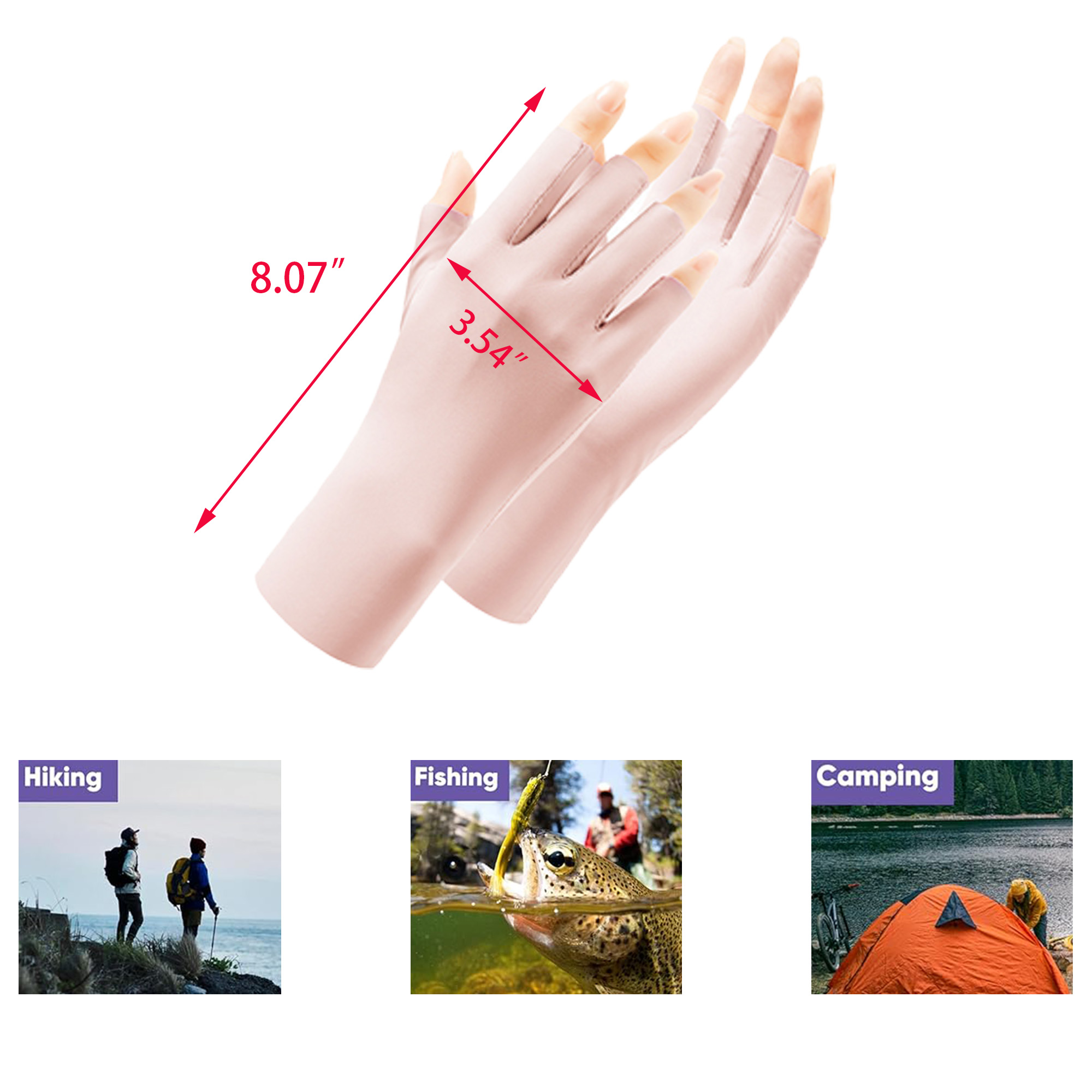 UV Protection Gloves for Manicures or Sports MOQ 50 3