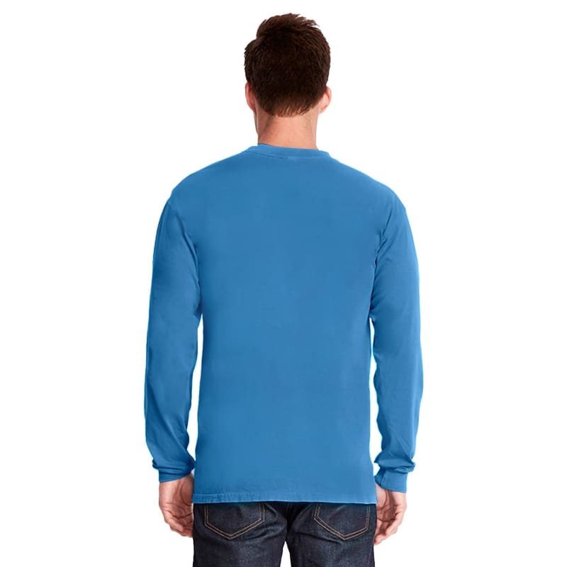 Next Level Apparel Adult Inspired Dye Long-Sleeve Crew With Pocket 9