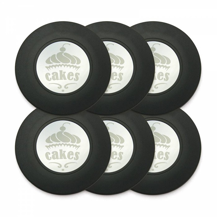 Set of Six Round Engraved Coasters 2