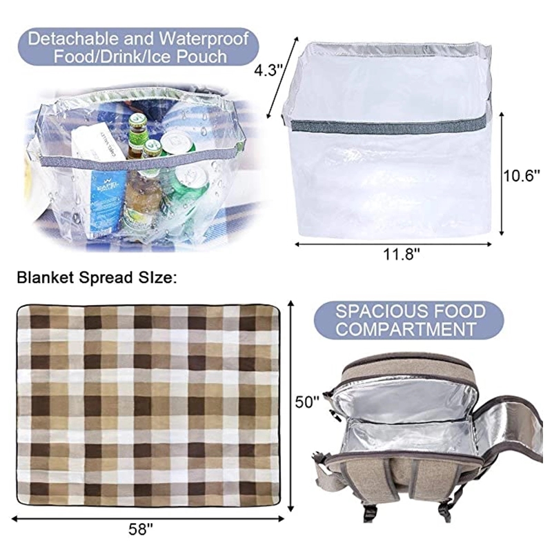 Picnic Backpack With Blanket 5