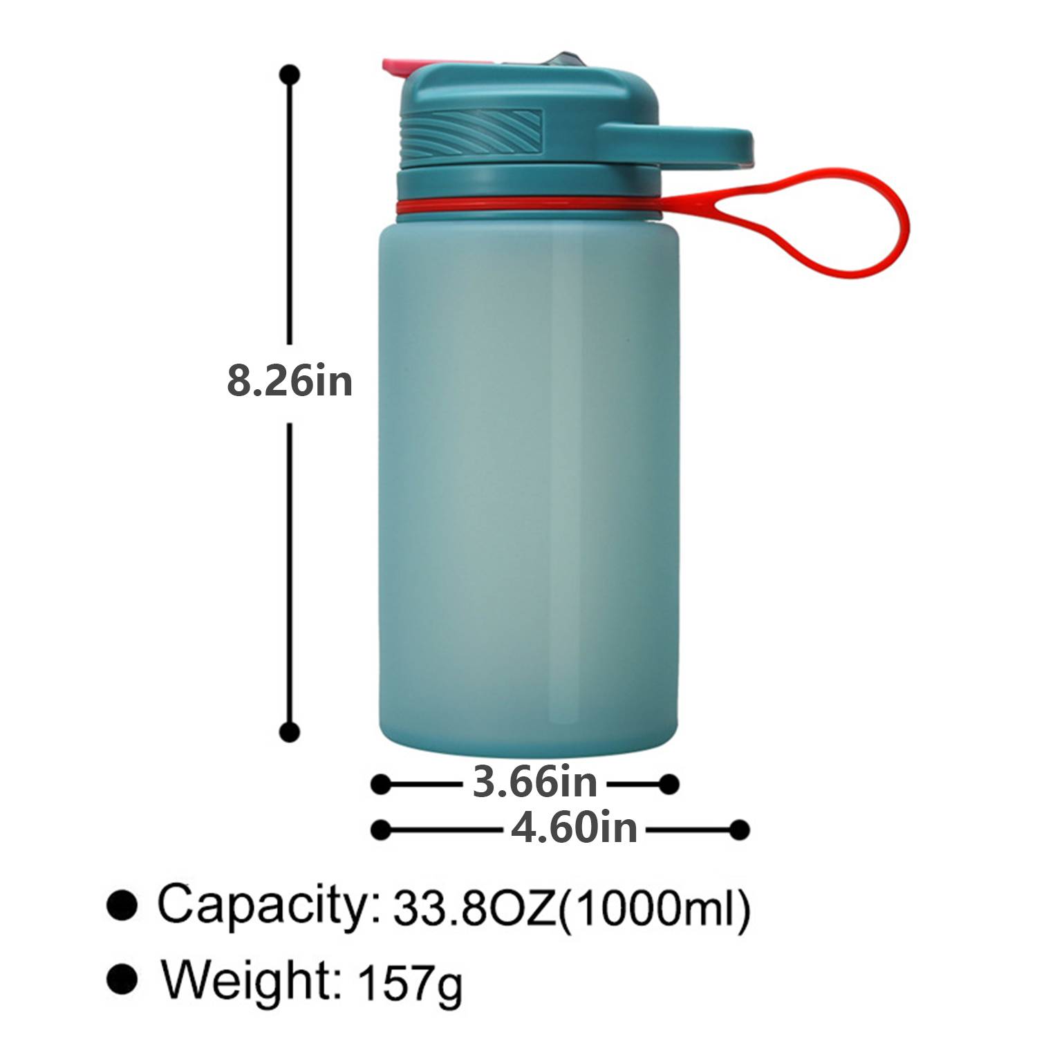 35oz Drop-Proof Portable Silicone Folding Water Bottle 3