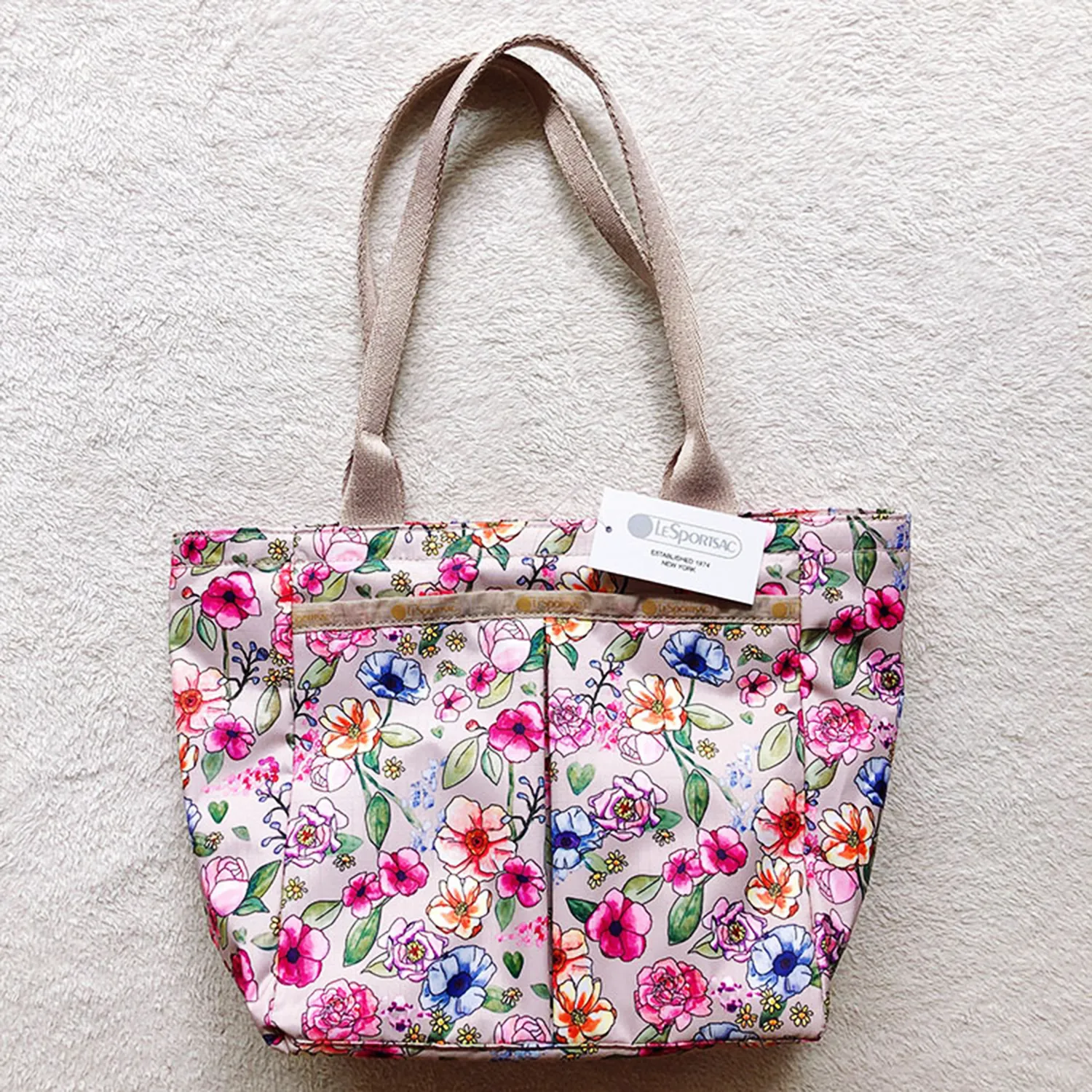 Handbag With 2 Front Pockets, custom tote bag with logo imprint 5