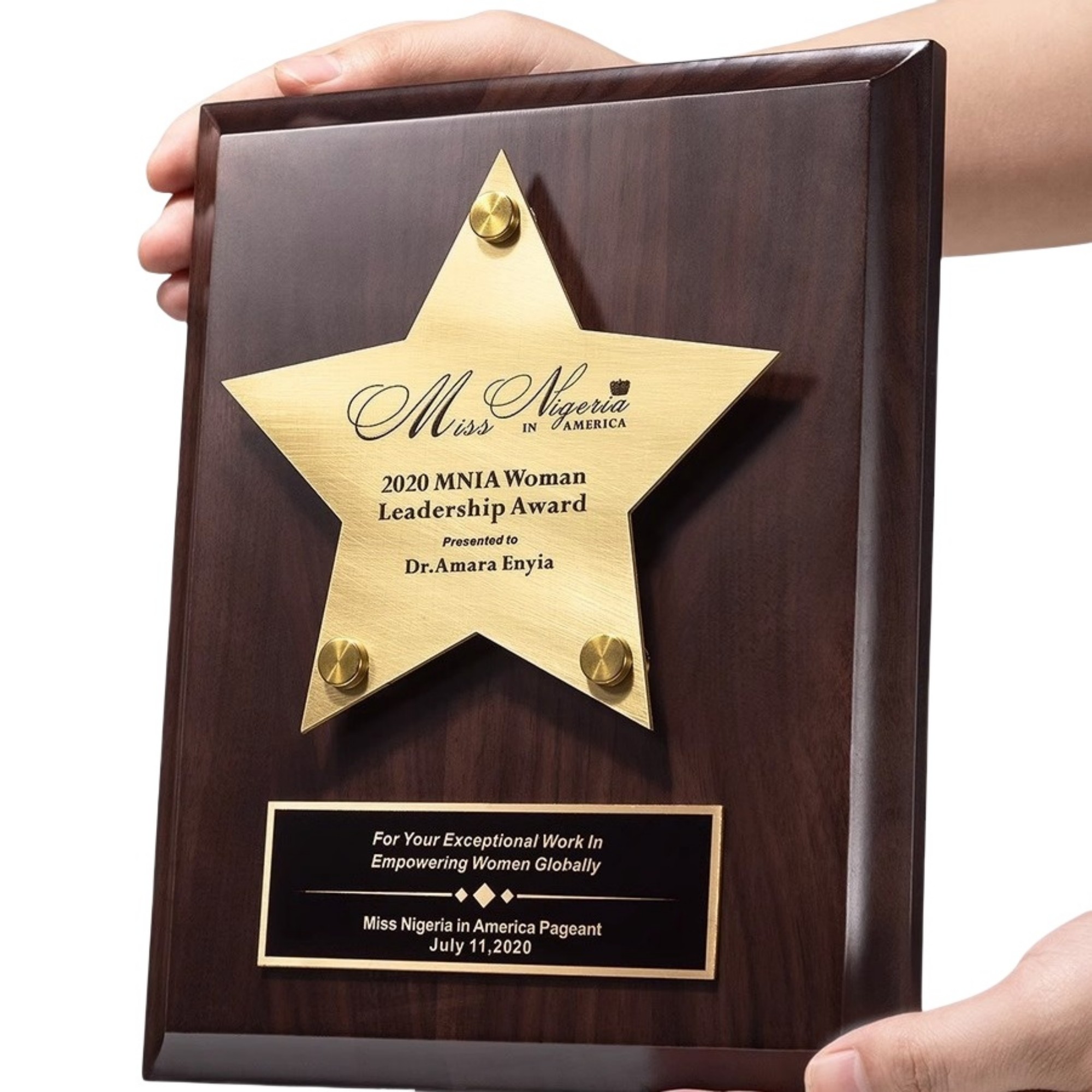 Metal Star Wooden Medal 5