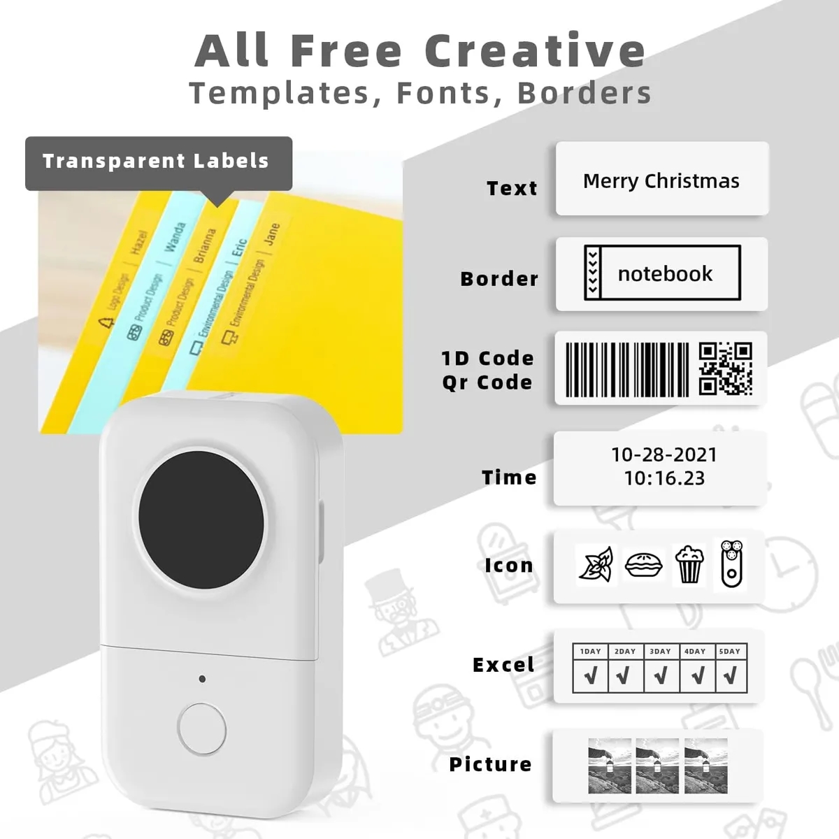 Portable Label Maker for Home, Office, Organisation, Retail 3